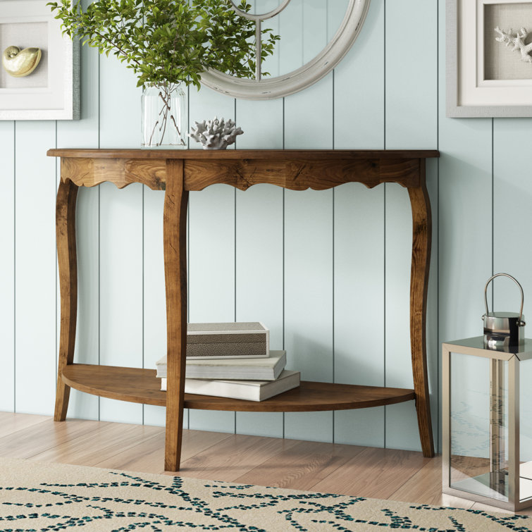 Gracie Oaks Evangelyne Solid Wood Console Table & Reviews | Wayfair